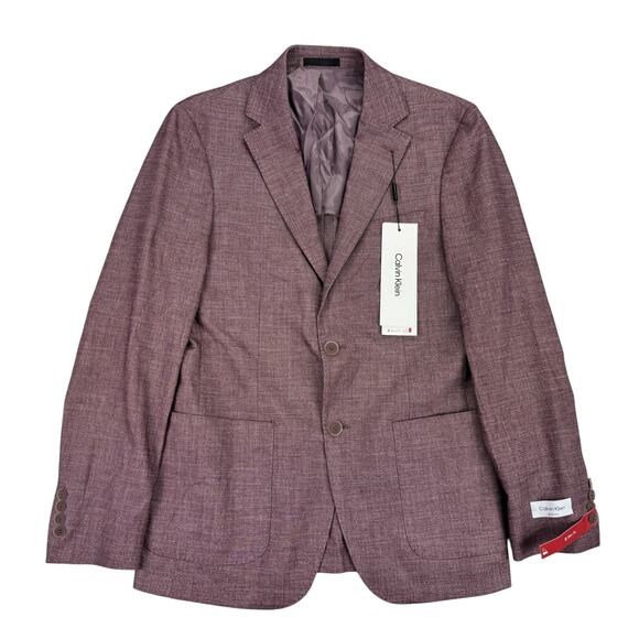 Calvin Klein Other - Calvin Klein Mens X Slim Fit Soft Solid Sport Coat Raspberry Red 38R